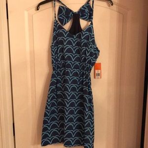 Blue patterned sun dress